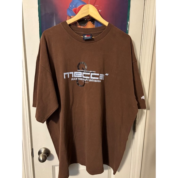 Mecca Jean Therapy Division T-Shirt Mens Brown Graphic Tee XXL - Picture 1 of 5